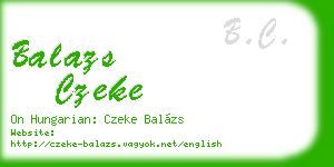 balazs czeke business card